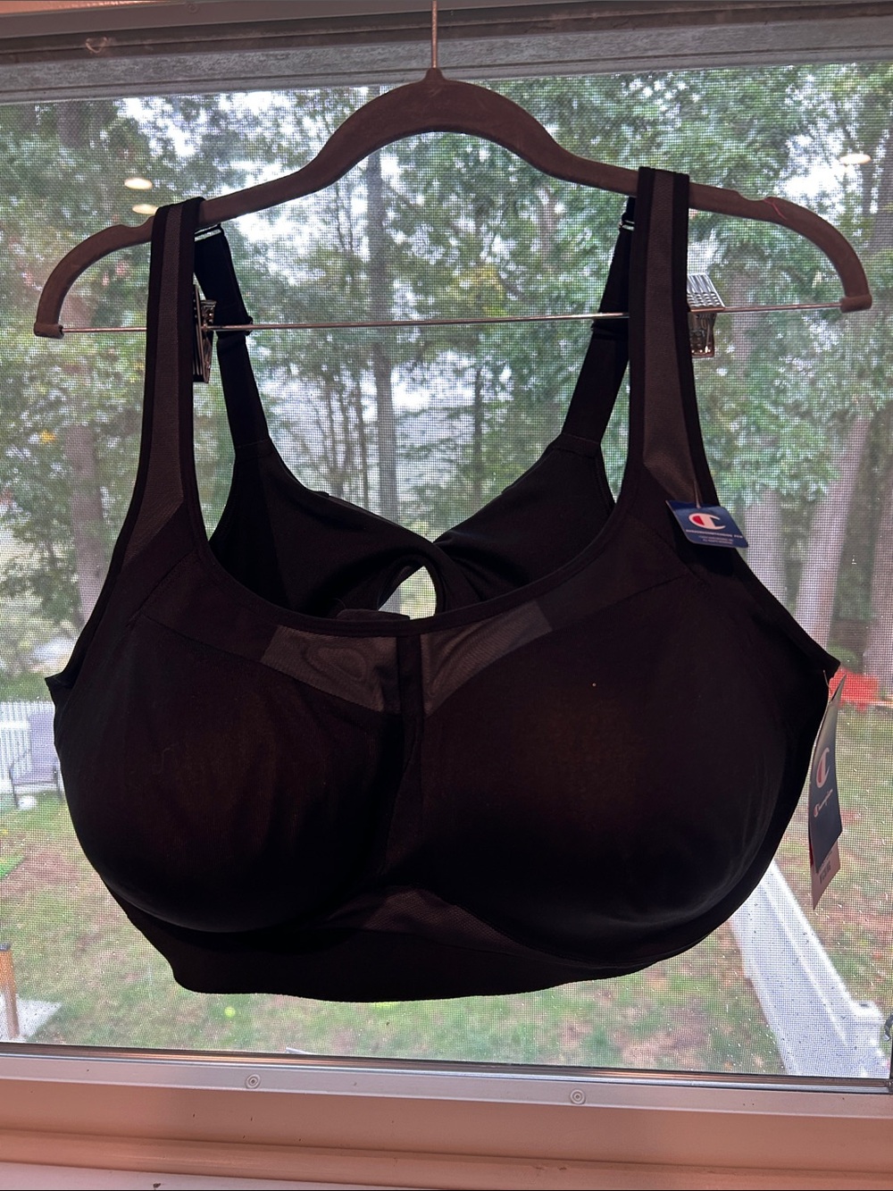 Champion Black High-Support Sports Bra